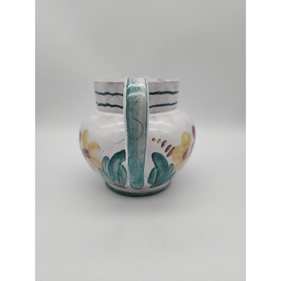 Arabian Hand Painted Pitcher Floral made In Finland 32 oz Marked CY3 - Picture 2 of 11